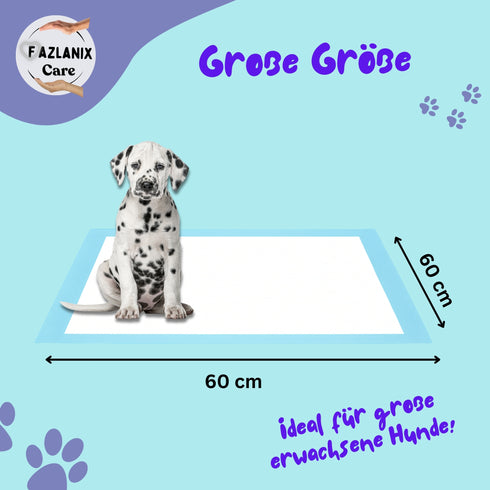 Fazlanix Pipi Matte L 60x60cm – Größenleitfaden für mittlere Hunde