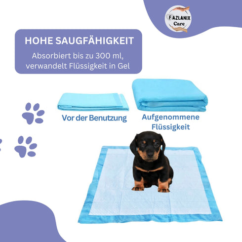Fazlanix Pipi Matte XL 60x90cm – extra hohe Flüssigkeitsaufnahme, zuverlässig für große Hunde