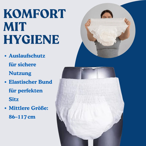 Fazlanix Pull-Up Einweg Inkontinenzhosen für Erwachsene – Komfortabel und hygienisch, ideal für den täglichen Gebrauch